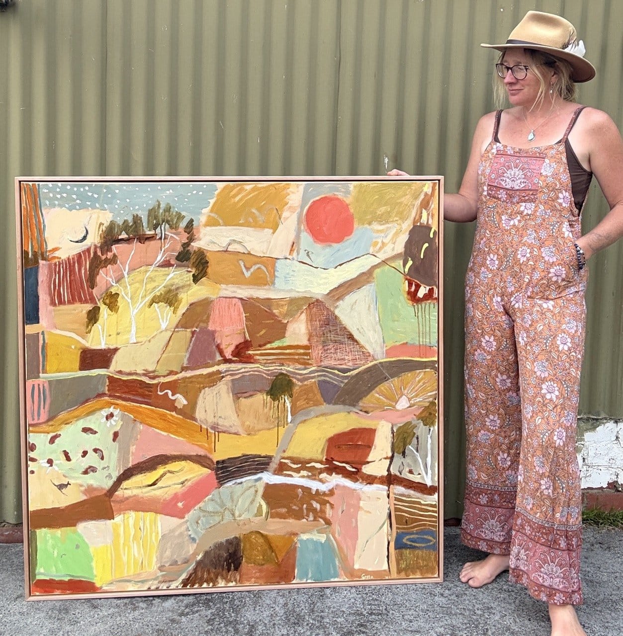 Red Sun, Old Tracks - Original Artwork