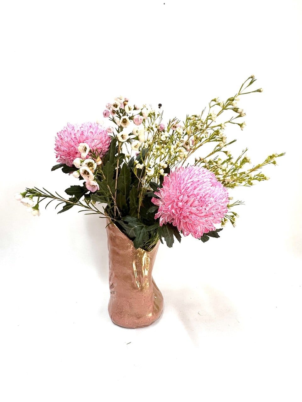 Skinny Crush Vase 'Gold Pink'