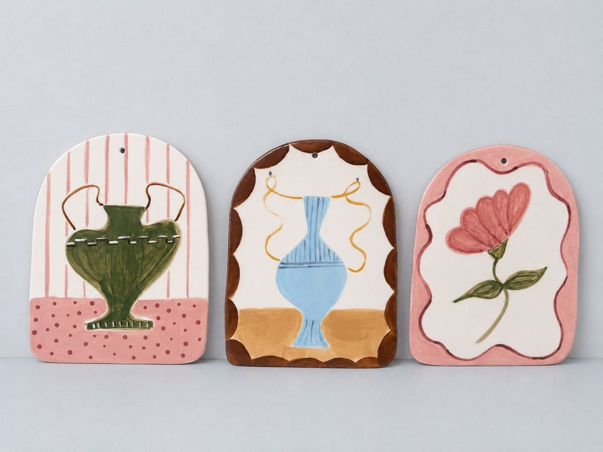 Art Tile - Olive Green Vase
