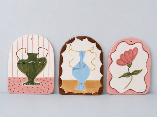 Art Tile - Olive Green Vase
