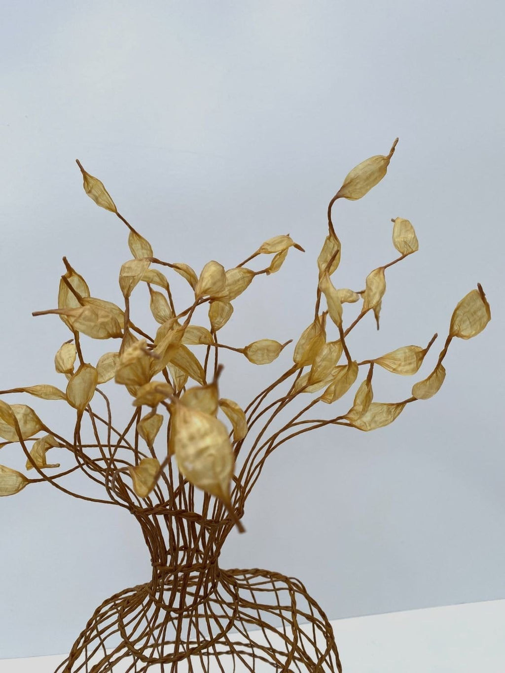 Woven Vase In Yellow Ochre