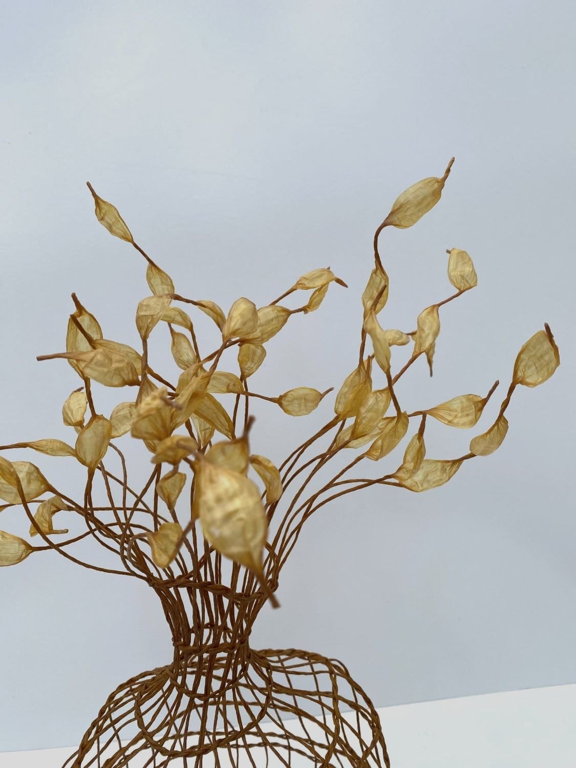 Woven Vase In Yellow Ochre