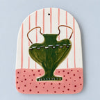 Art Tile - Olive Green Vase