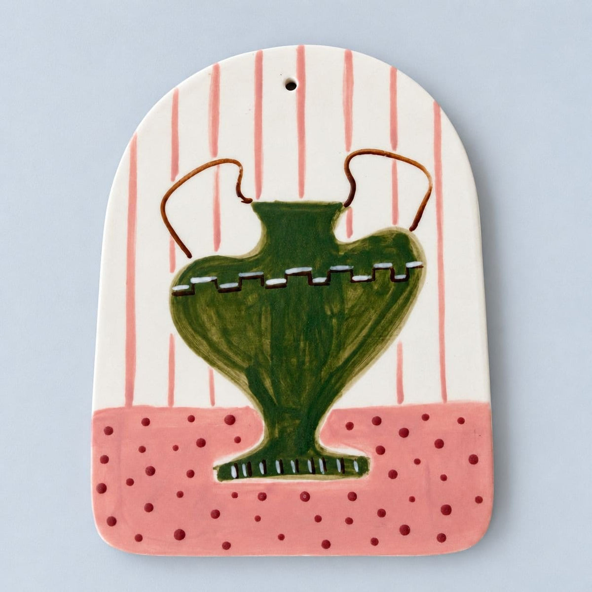 Art Tile - Olive Green Vase