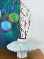 Taking Shape In Pale Blue And Burgundy