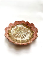 Petal Salad Bowl - 'Pink Gold Flower'-Ceramics-Lauren Barton-Greenhouse Interiors Pty Ltd