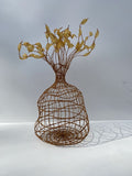 Woven Vase In Yellow Ochre-Decorative Art-Elishia Jackson-Greenhouse Interiors Pty Ltd