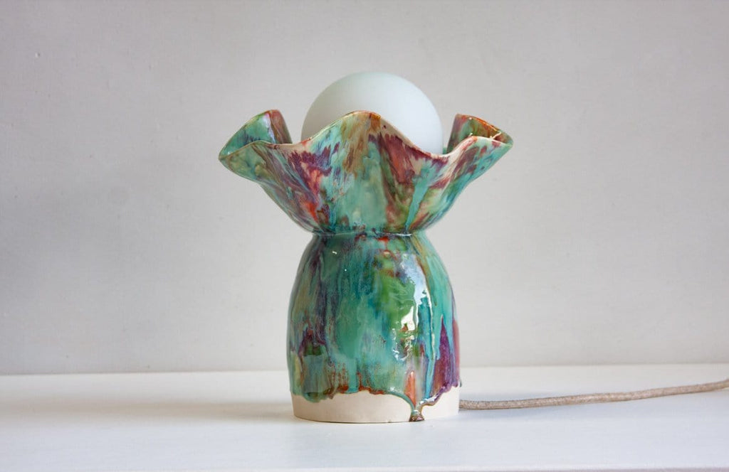 Ceramic Table Lamp - Rose Pistachio