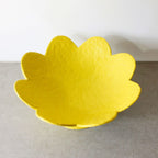 Scalloped Pedestal Bowl - Canary Yellow