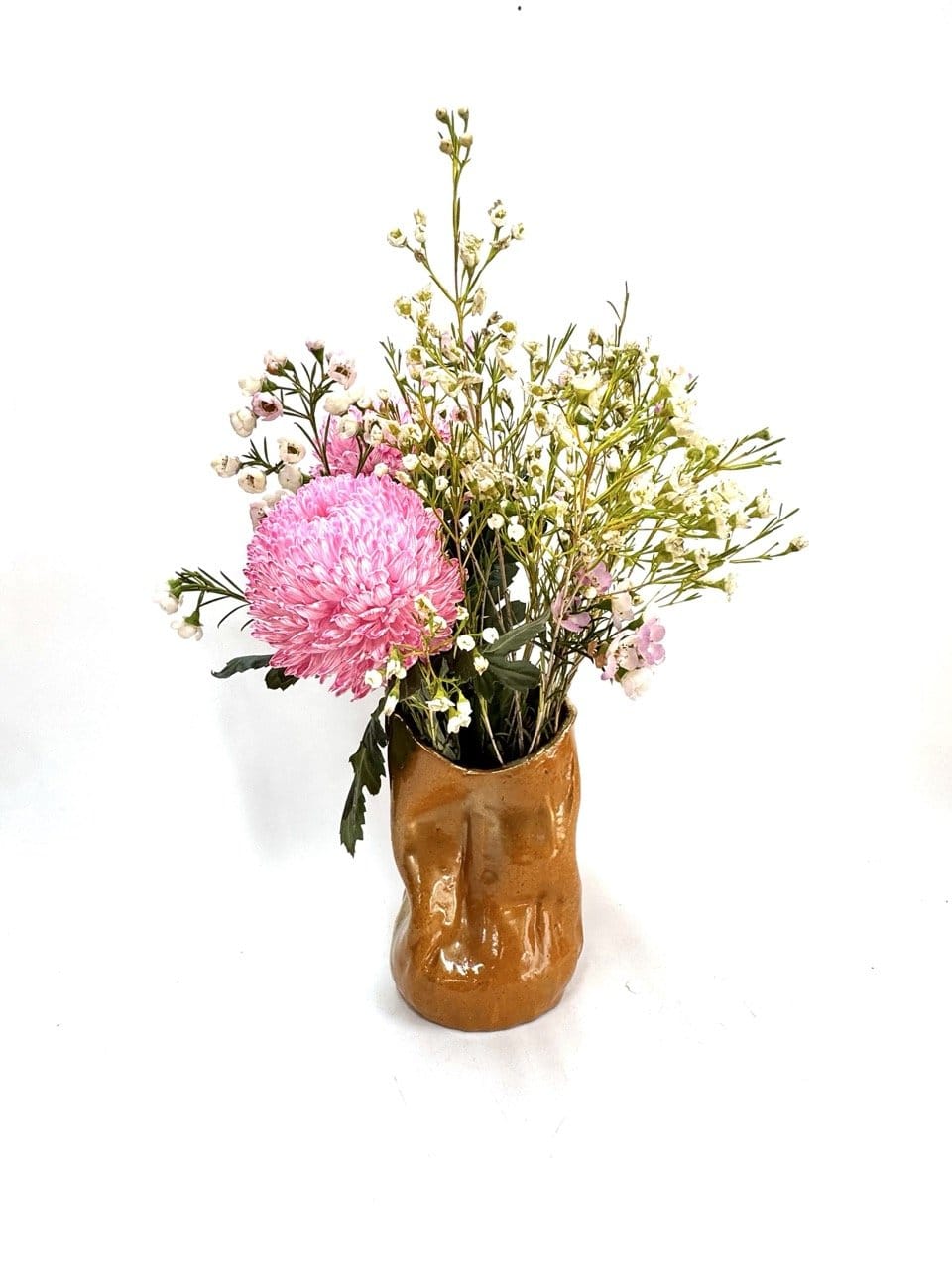 Skinny Crush Vase 'Gold Tan'