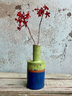 Flotsam Bottle-  Lime Electric Blue