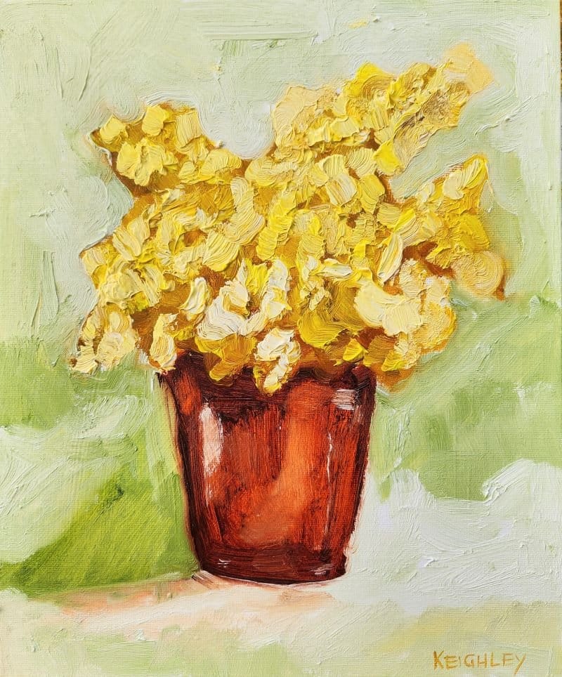 Wattle In Vintage Glass - Original Art