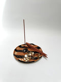 Dish + Incense Rock Choc/ Copper