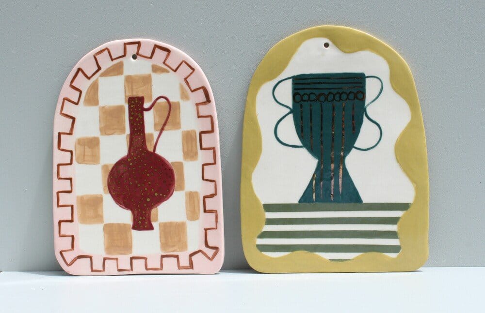 Art Tile - Burgundy Vessel