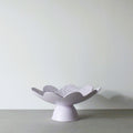 Scalloped Pedestal Bowl - Lilac-Vases & Vessels-Ode to Elma-Greenhouse Interiors Pty Ltd