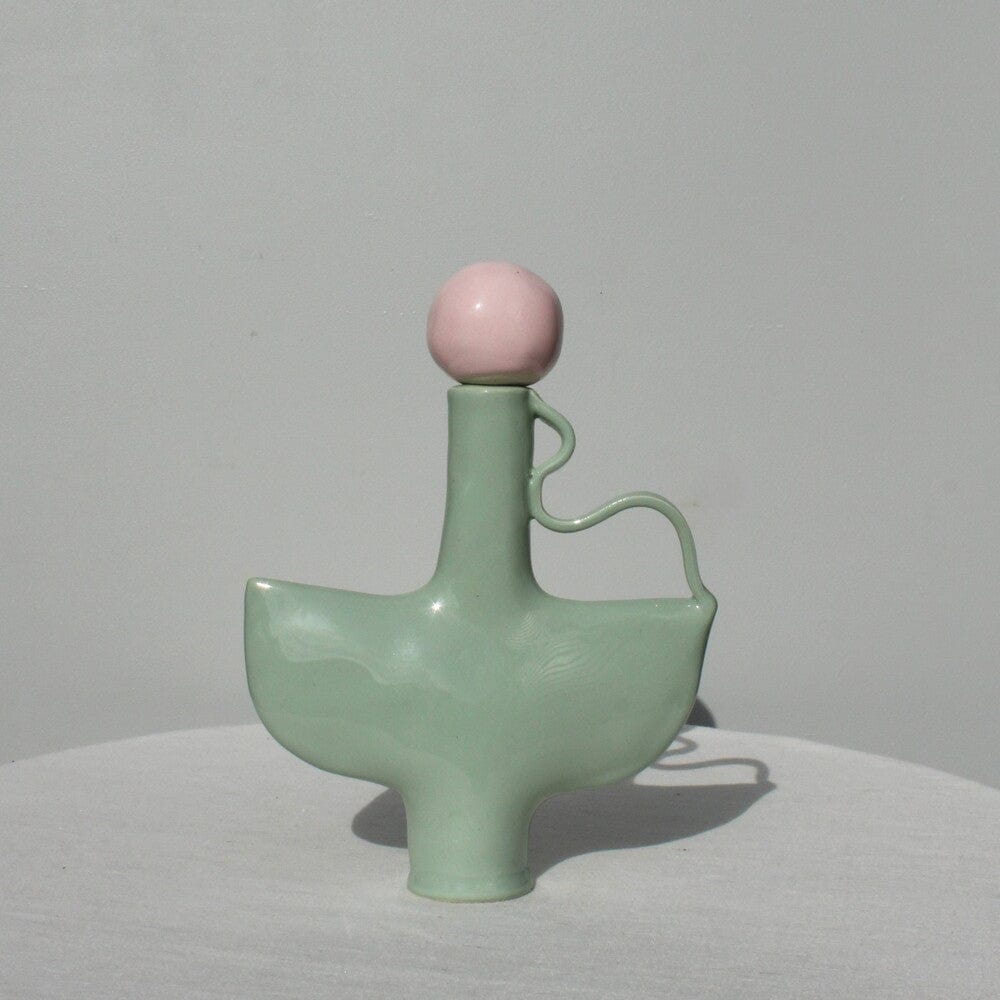 Tiny Dancer In Green With A Pink Stopper