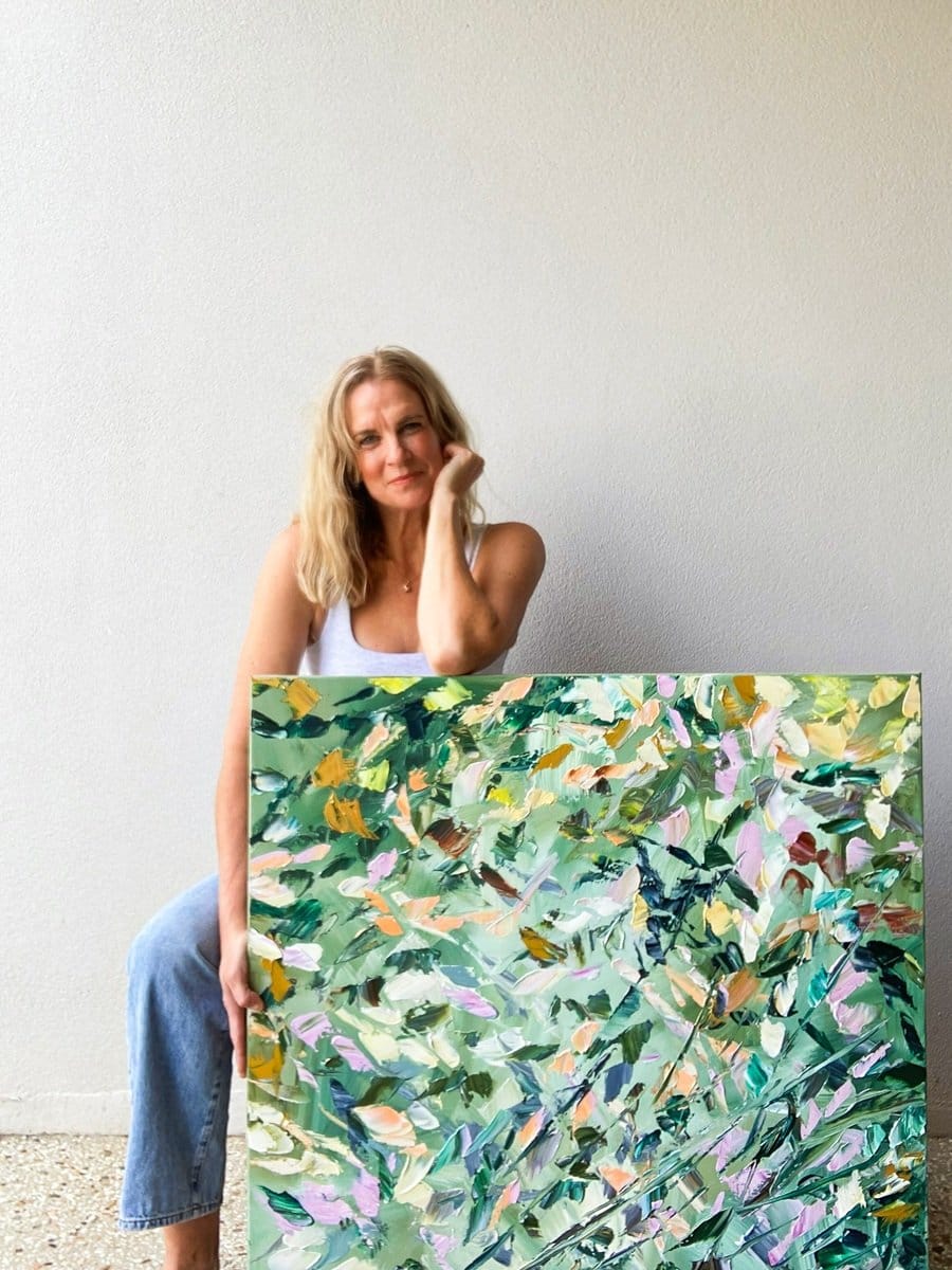 Green Silks - Original Artwork-Original Art-Katie Wyatt-Greenhouse Interiors Pty Ltd
