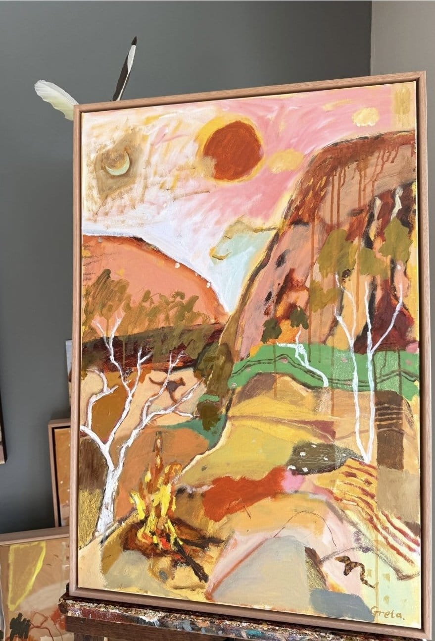 Campfire Country - Original Artwork-Original Art-Greta Hounslow-Greenhouse Interiors Pty Ltd