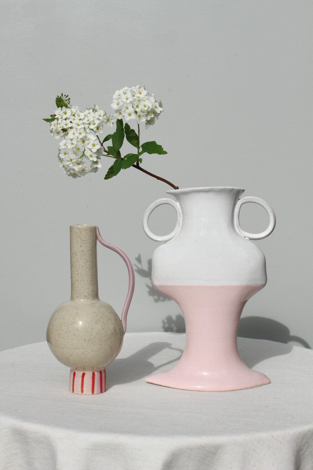 Little Moment - Pink And White Vessel