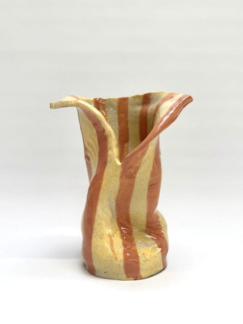 Skinny Crush Vase 'Lemon Caramel Stripe'