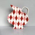 Red And Pink Harlequin Jug