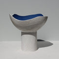 Large Cobalt Blue Pedestal Vessel-Ceramics-Formantics-Greenhouse Interiors Pty Ltd