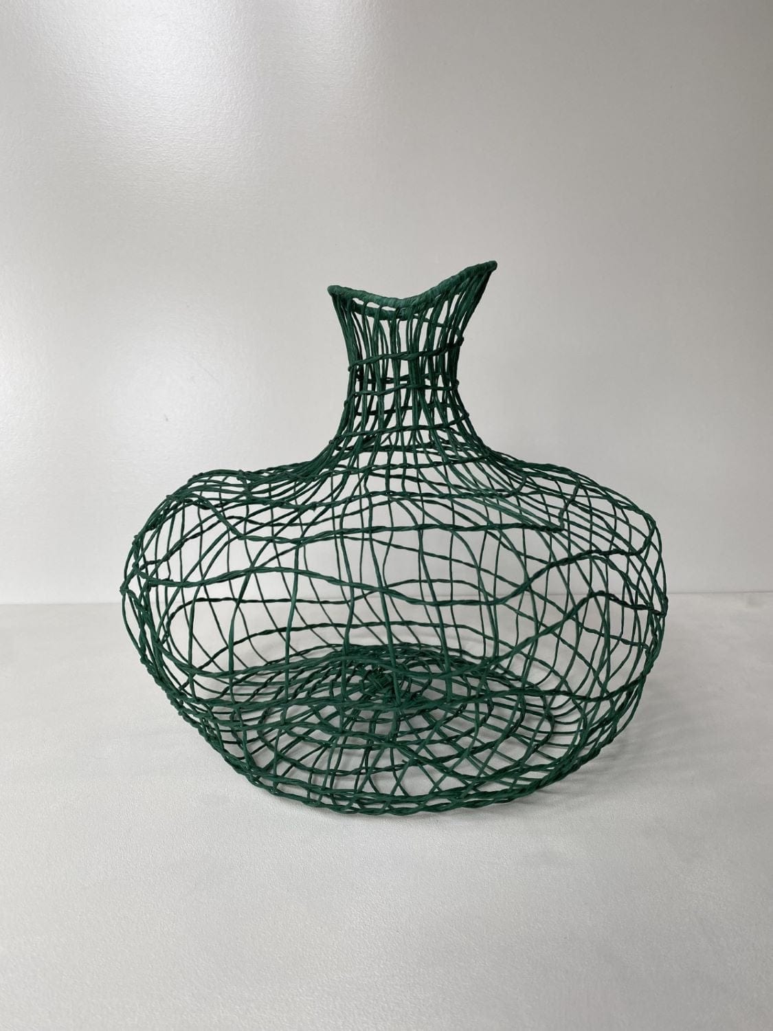 Woven Vase In Sea Green