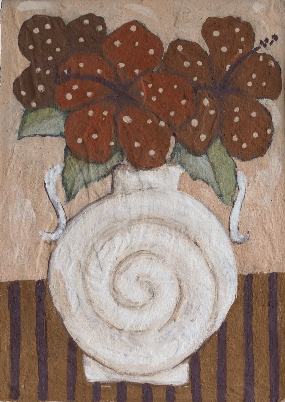Blooms In Spiral Vase - Original Art