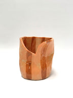 Short Crush Vase 'Coral Copper'