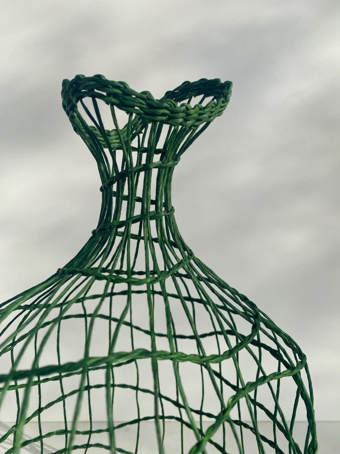 Woven Vase In Green
