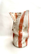 Tall Crush Vase 'White Pink'