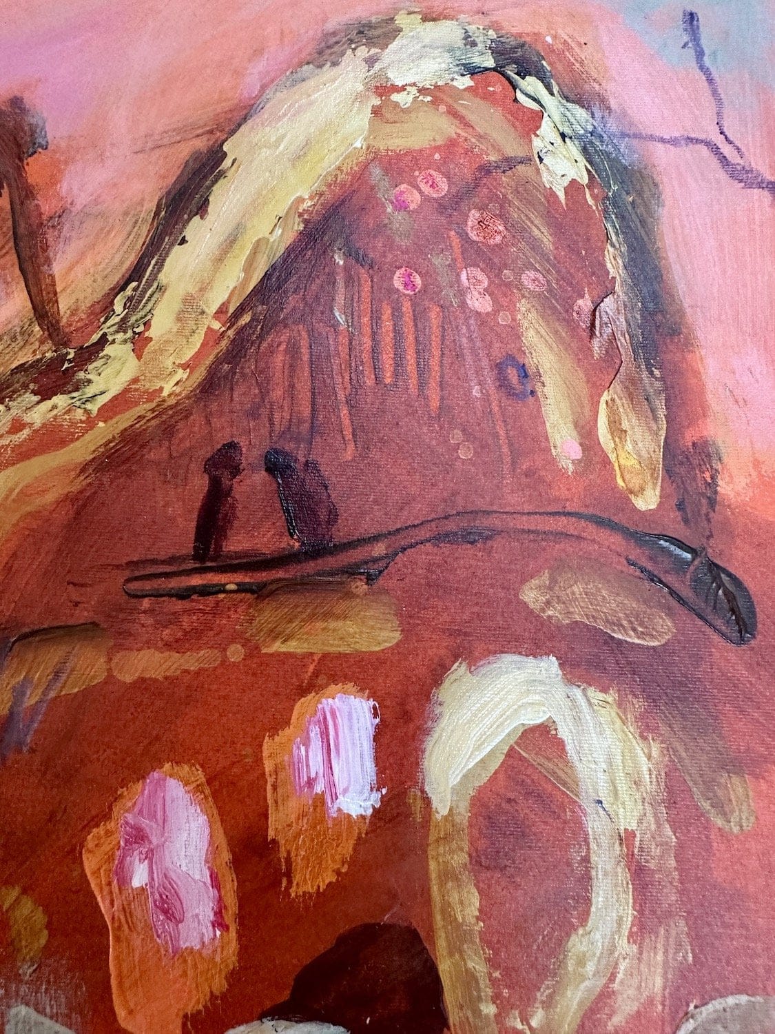 Pink Hills 3 - Original Art-Original Art-Ann Rayment-Greenhouse Interiors Pty Ltd