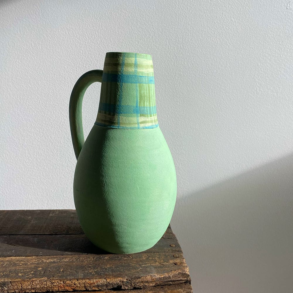 Green Plaid Jug