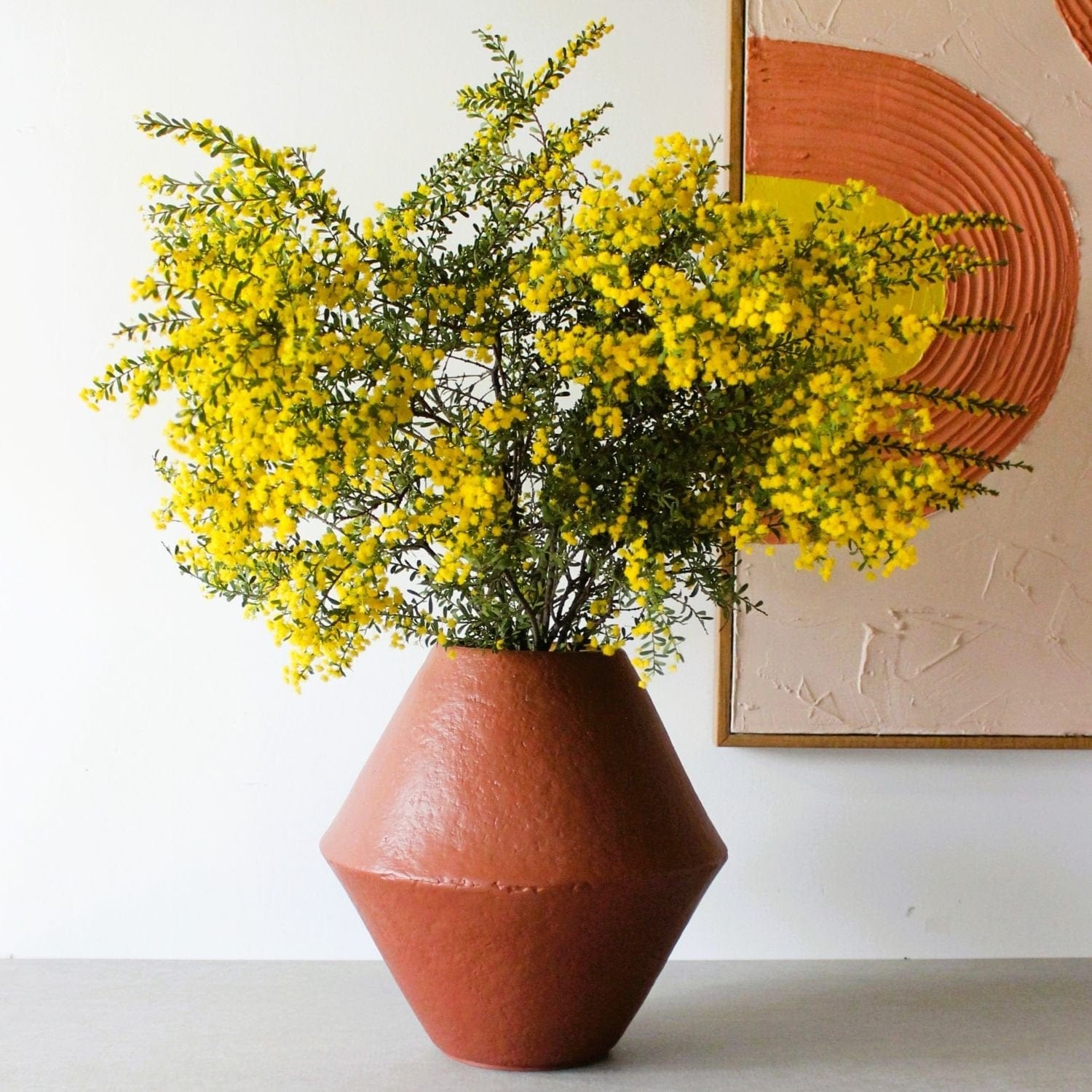 Angular Vase - Red Earth