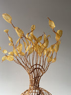 Woven Vase In Yellow Ochre