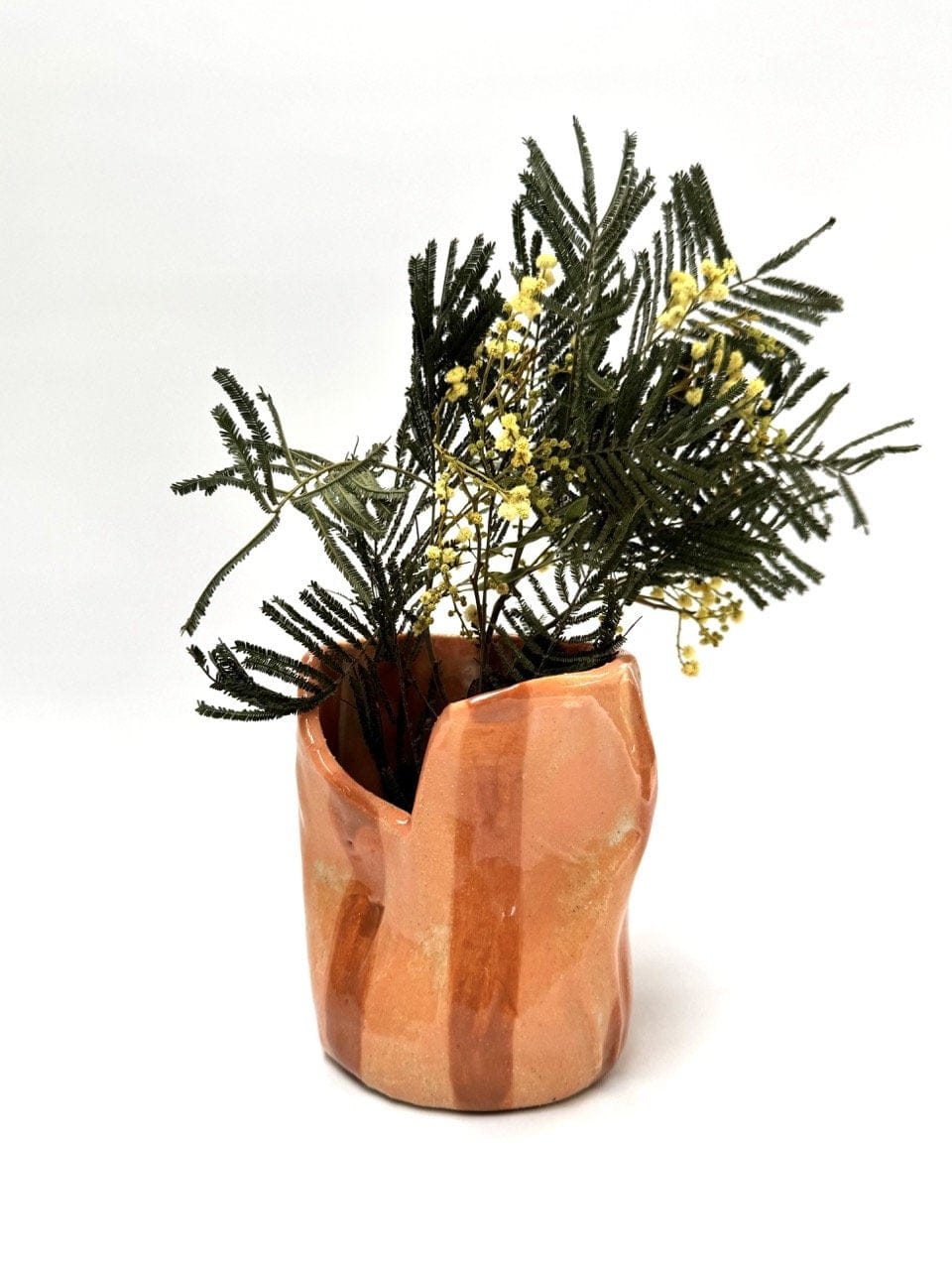 Short Crush Vase 'Coral Copper'