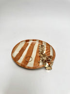 Dish + Incense Rock White / Copper