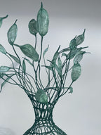Woven Vase In Aqua