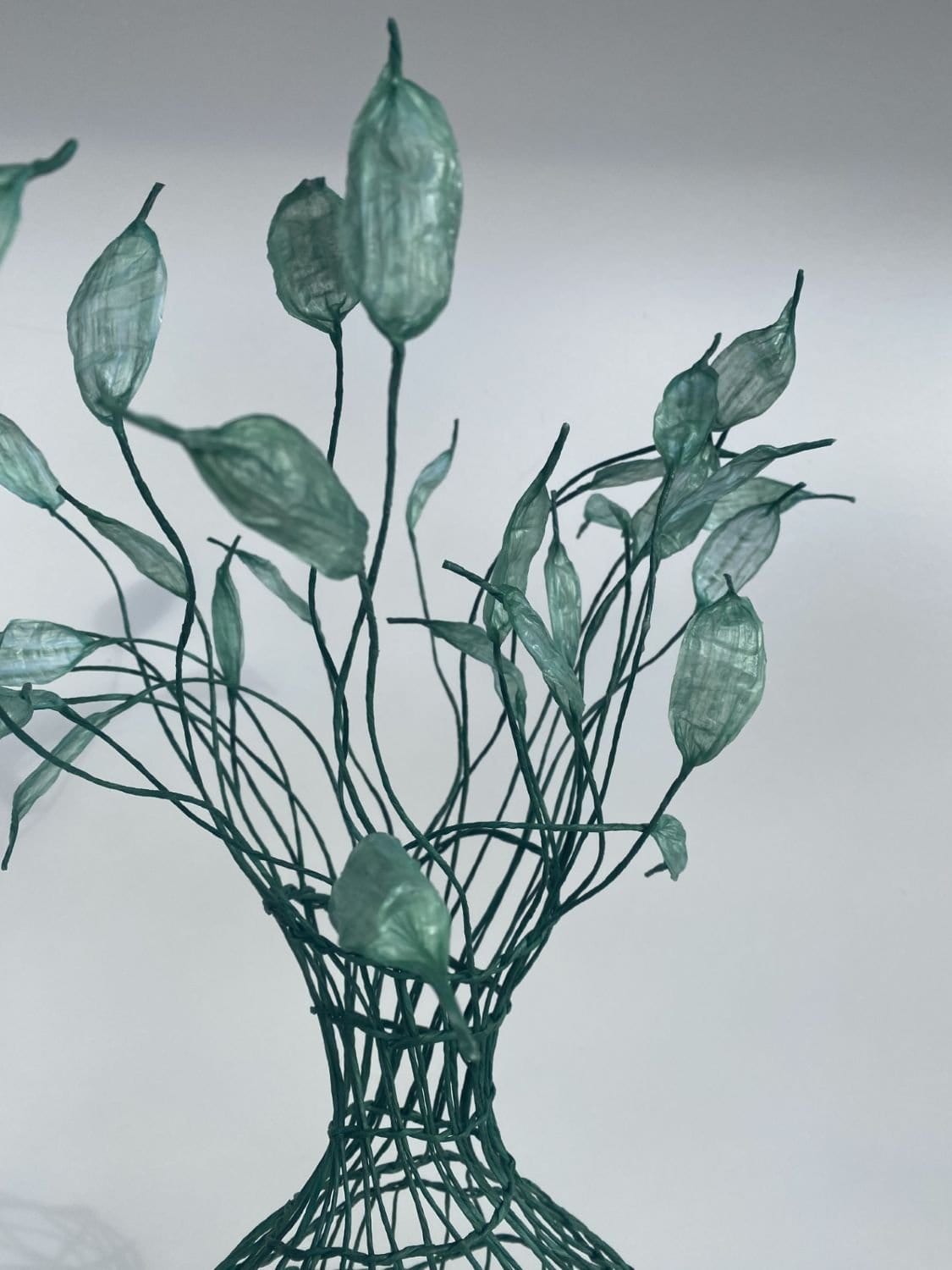 Woven Vase In Aqua