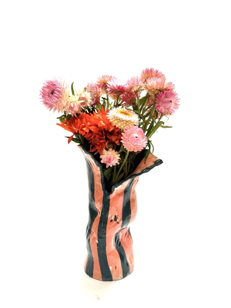 Skinny Crush Vase 'Peach + Forest'