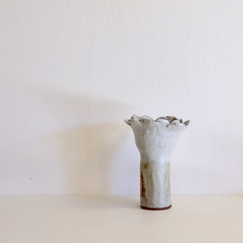 White Petal Ceramic Vase