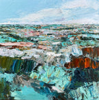 Blue Divide Original Artwork-Original Art-Katie Wyatt-Greenhouse Interiors Pty Ltd