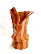 Tall Crush Vase 'Coral Copper'-Ceramics-Lauren Barton-Greenhouse Interiors Pty Ltd