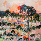 Wild Sunset  - Original Art-Original Art-Angela Hawkey-Greenhouse Interiors