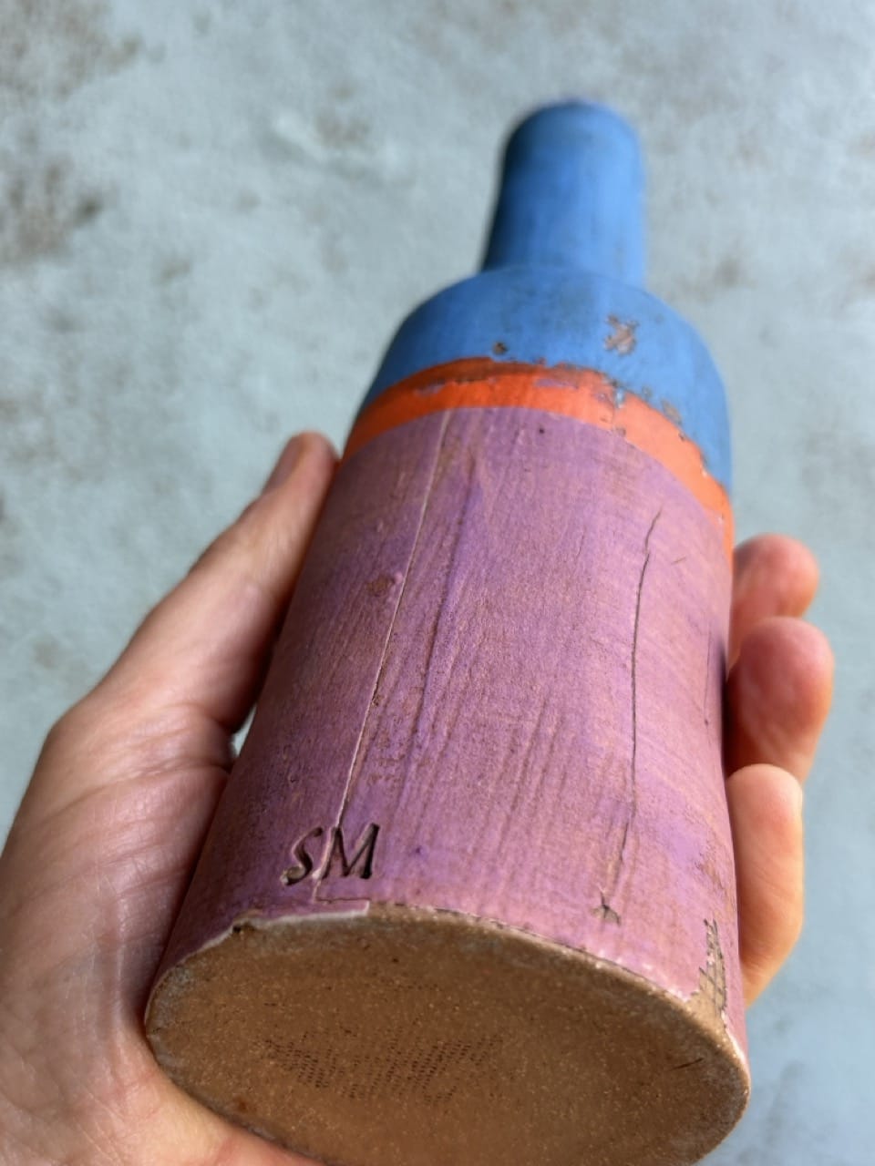 Flotsam Bottle Denim Plum-Ceramics-Sarah Murray-Greenhouse Interiors