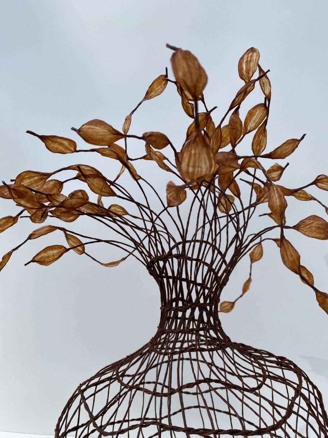 Woven Vase In Copper