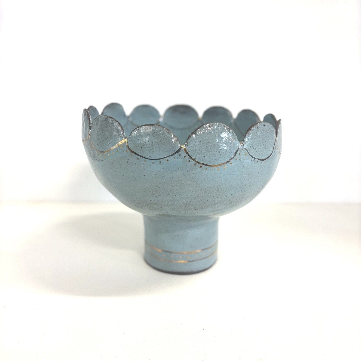 Blue And Gold Flower Bowl