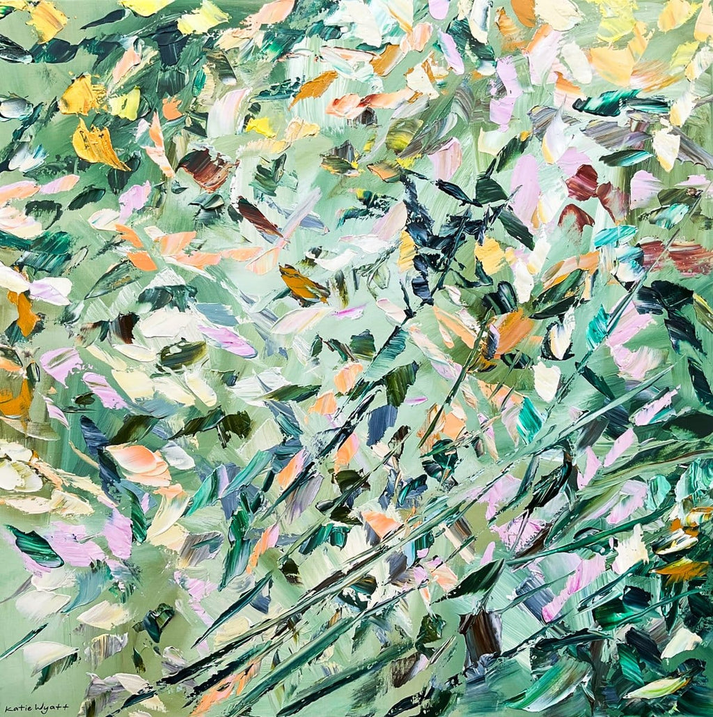 Green Silks - Original Artwork-Original Art-Katie Wyatt-Greenhouse Interiors Pty Ltd
