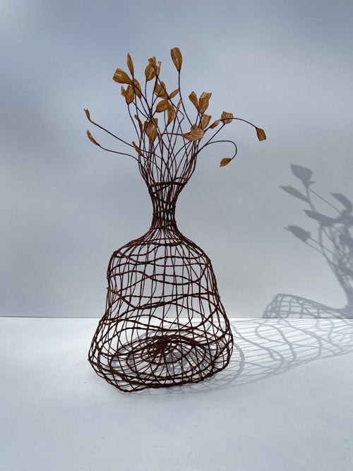 Woven Vase In Copper