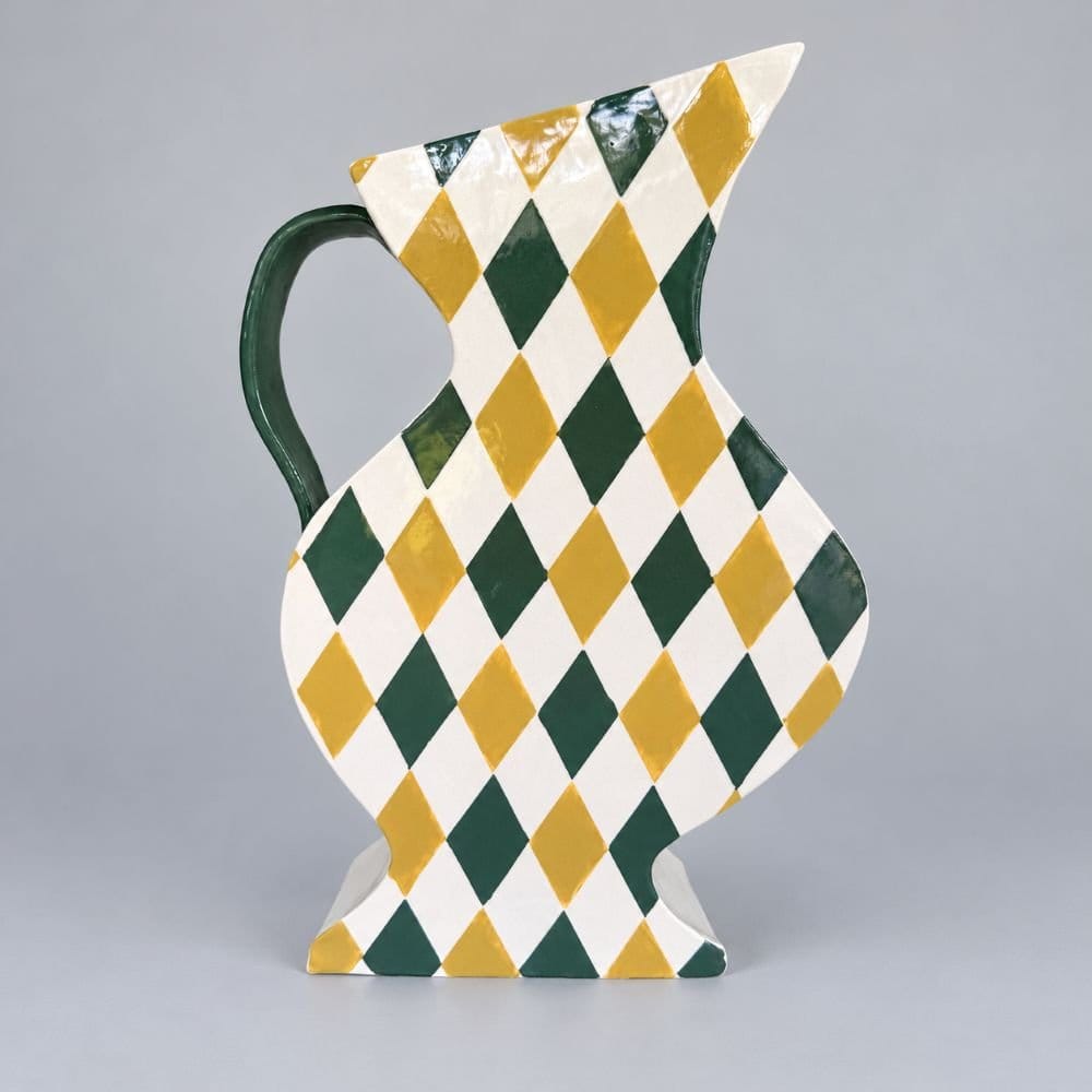 Harlequin Vessel In Green